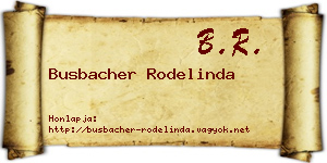 Busbacher Rodelinda névjegykártya